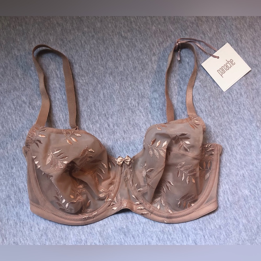 NWT! PANACHE 3256 TANGO II NON-PADDED PLUNGE BRA Size: 32F
